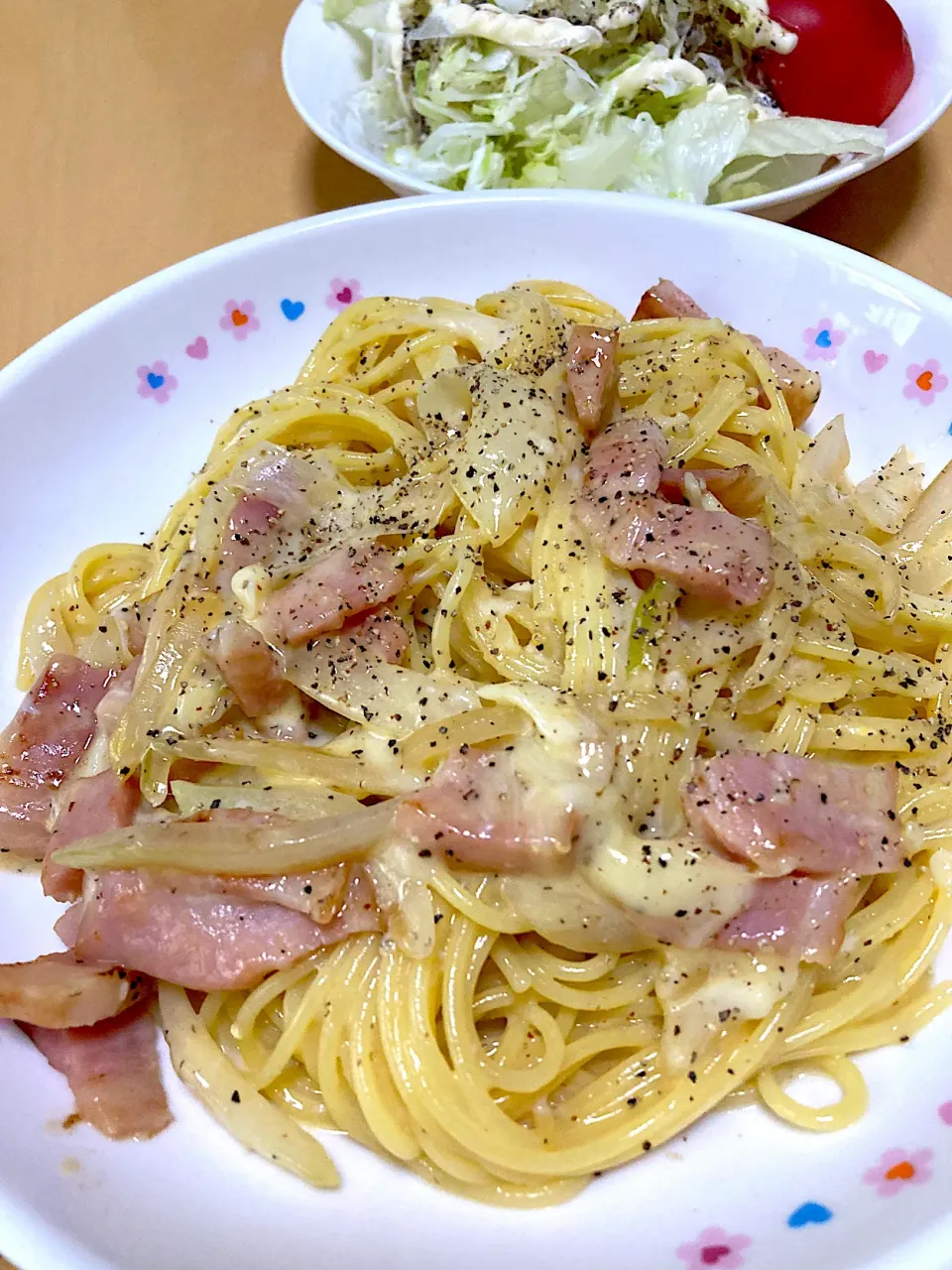 単身赴任中の男飯(カルボナーラ)|おおもりの星さん