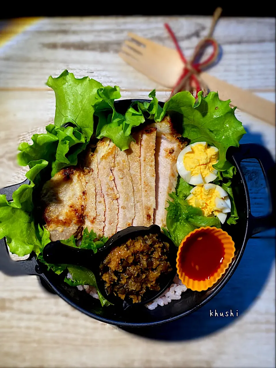 豚ロース🐽の味噌漬けで小僧弁当🍱|KOZUEさん