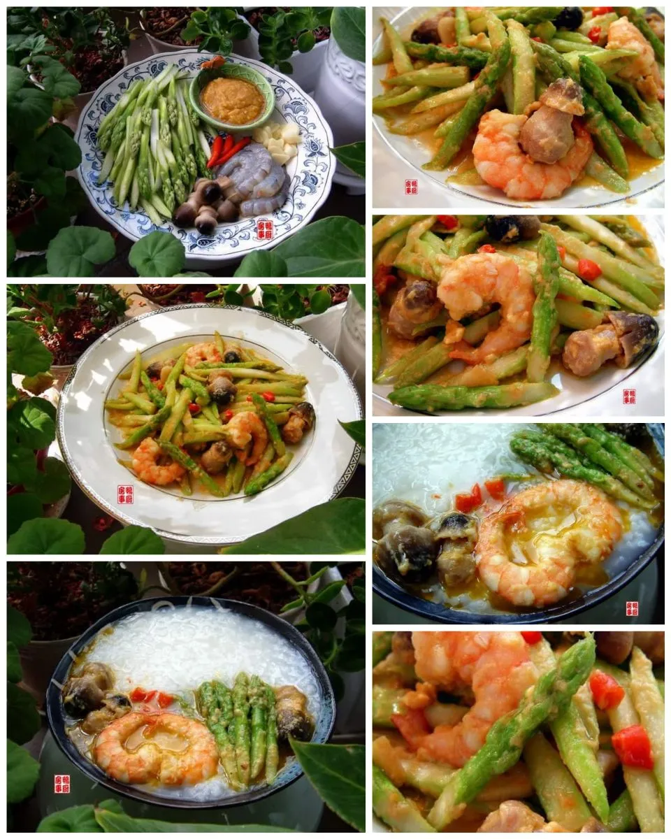 Snapdishの料理写真:saute asparagus and shrimp|steven z.y.さん