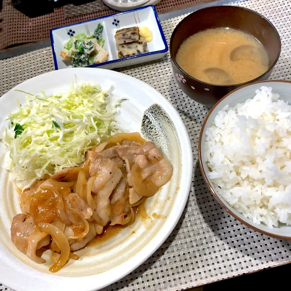 豚バラ生姜焼き定食|T. Wonderさん