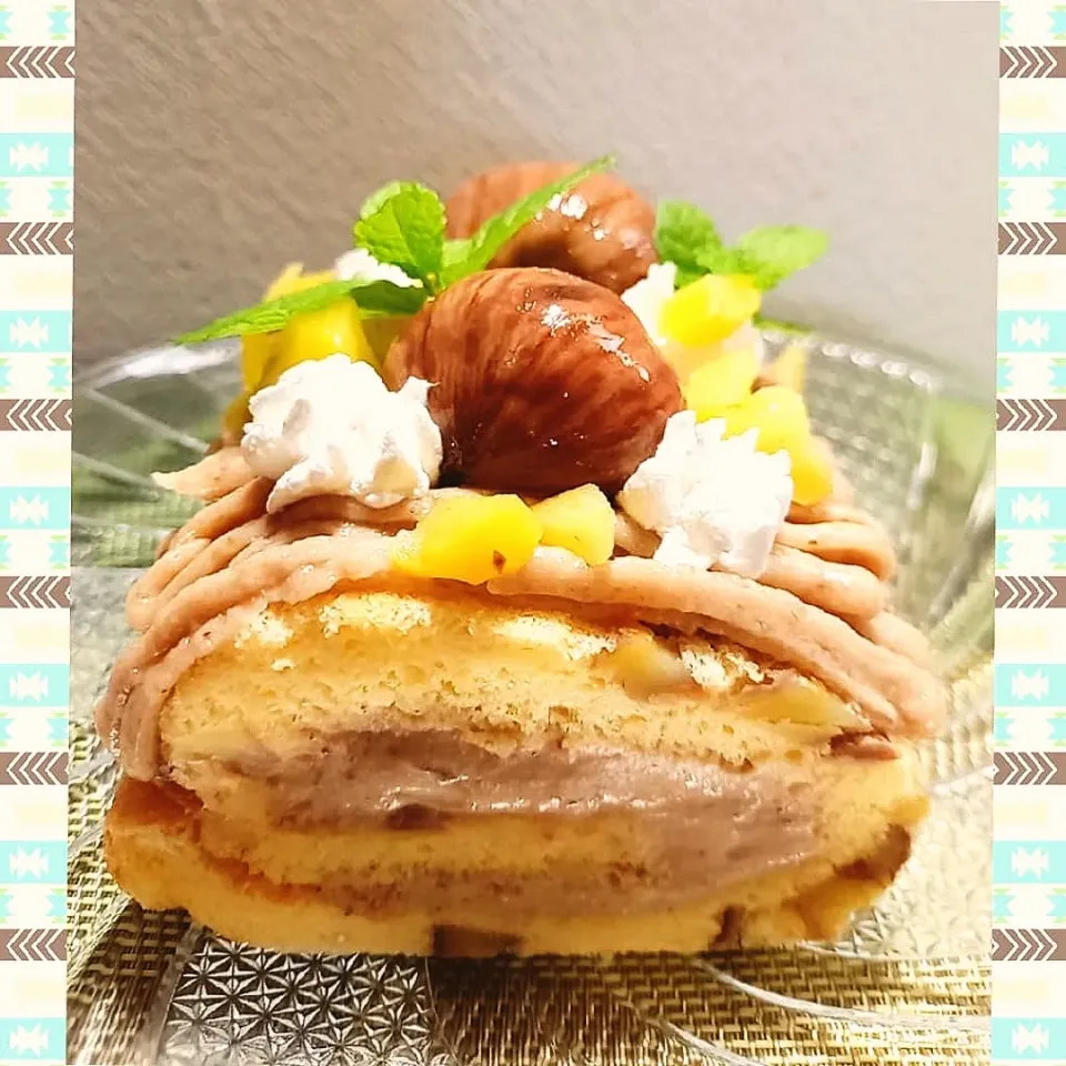 モンブランロールケーキ🌰|penterさん