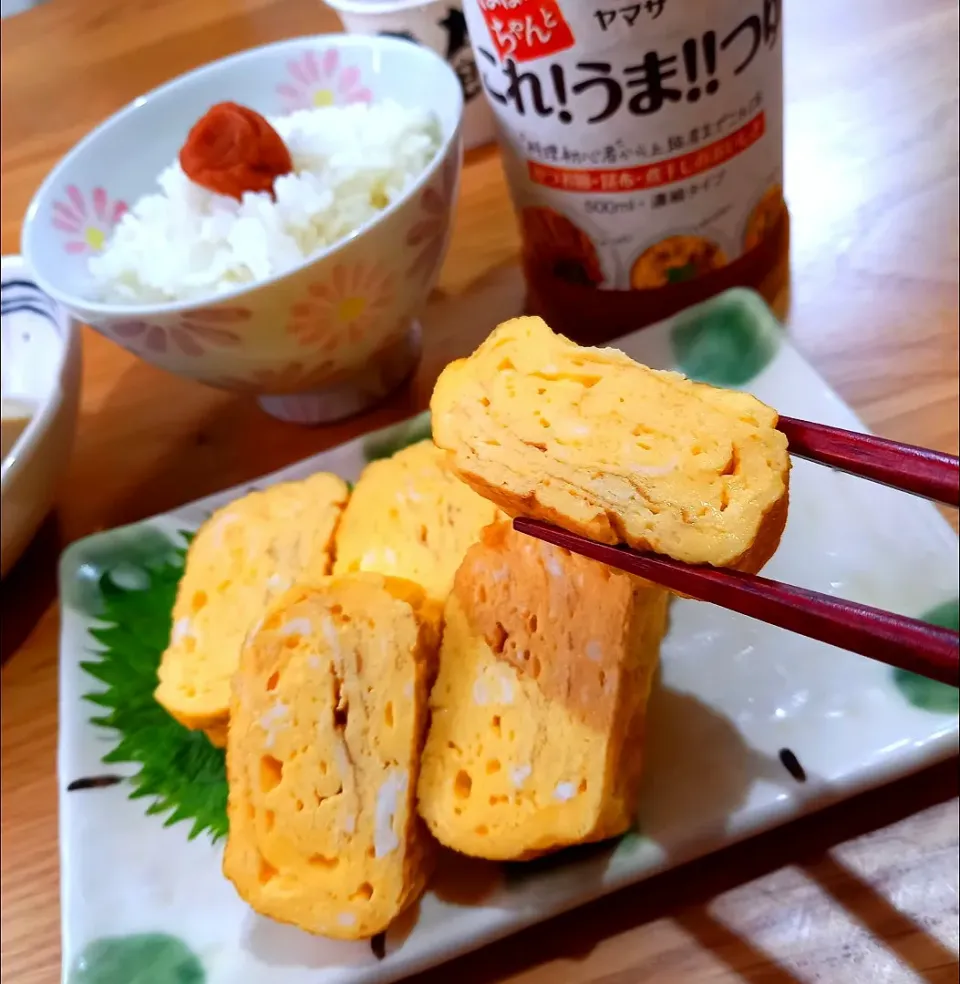 私の朝ごはん
これ❗うまつゆでだし巻き🥚|ナオミさん