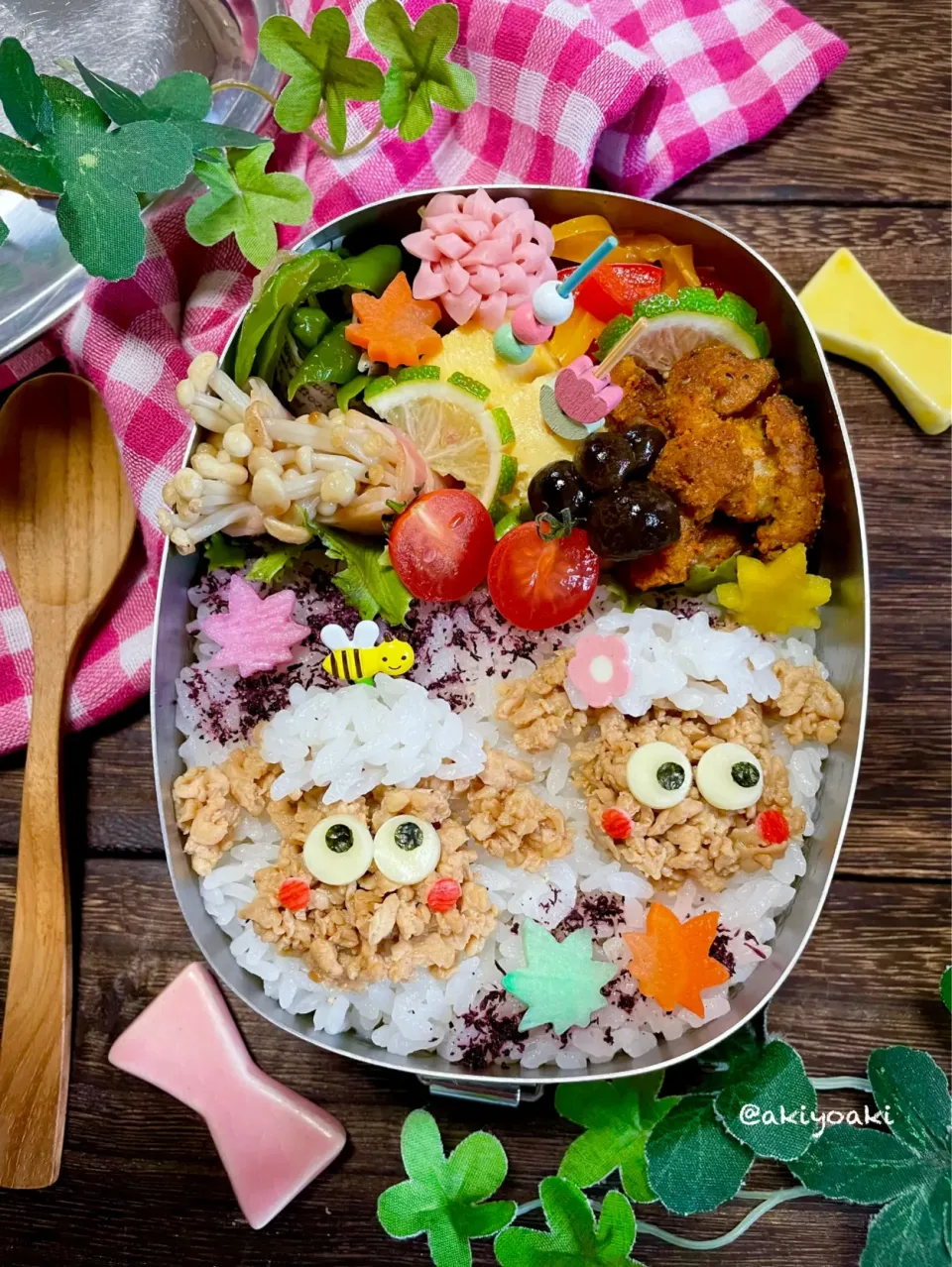 ひつじのショーン弁当|Akiyoෆ¨̮⑅さん