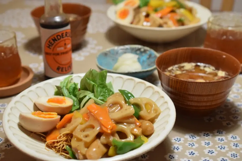 野菜あんかけパリパリ麺|うにんぱすさん