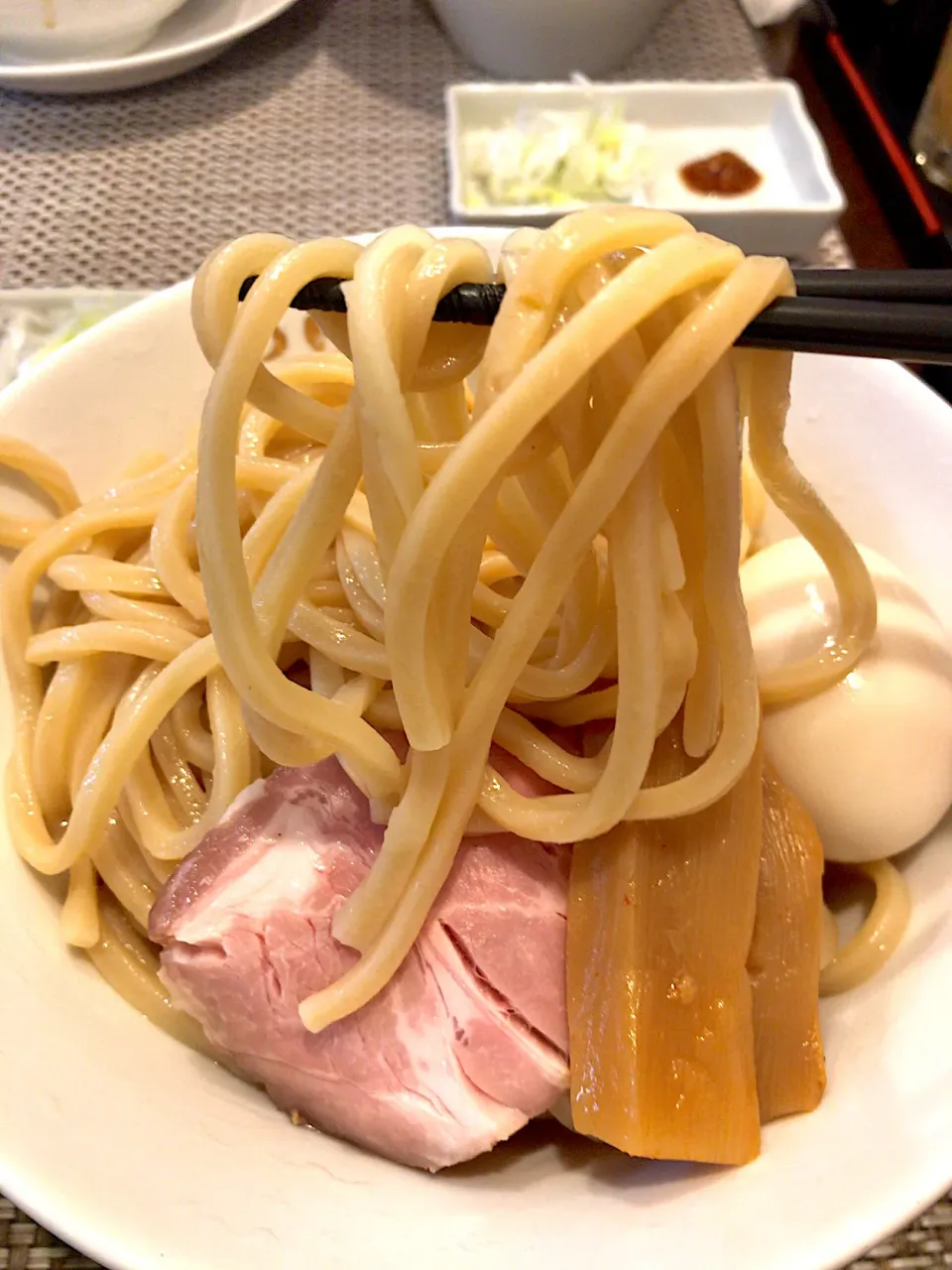 Snapdishの料理写真:つけ麺(中盛)の麺@つけ麺 和|morimi32さん