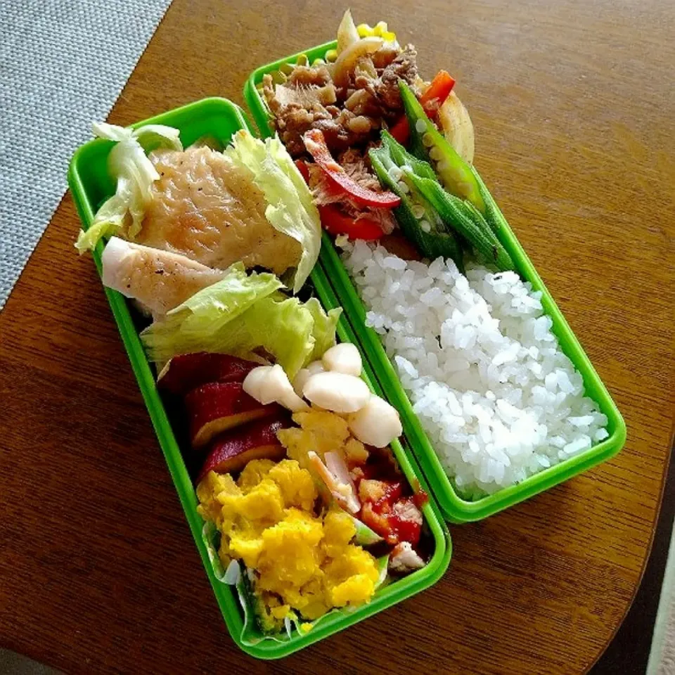 Snapdishの料理写真:9/17 チキンステーキ弁当|Reikoさん