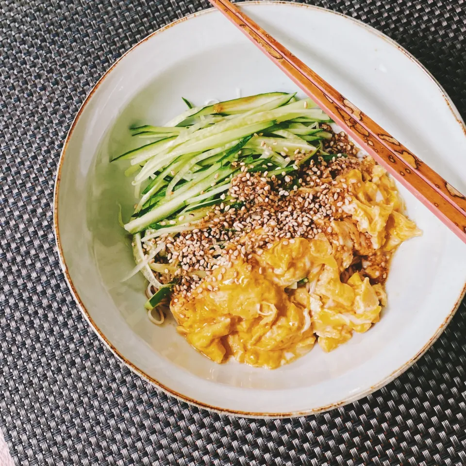 とろ卵キュウリ和え麺|麻紀子さん