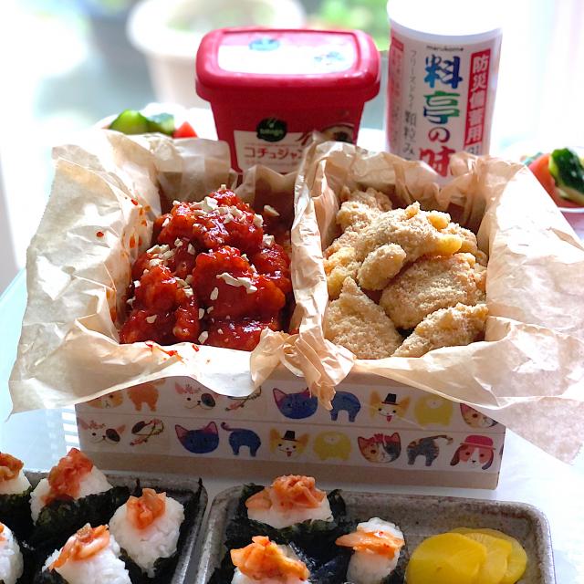 味噌チーズパウダーチキンとヤンニョムチキン デリバリー風 Makubi Snapdish スナップディッシュ Id Rwp9ha