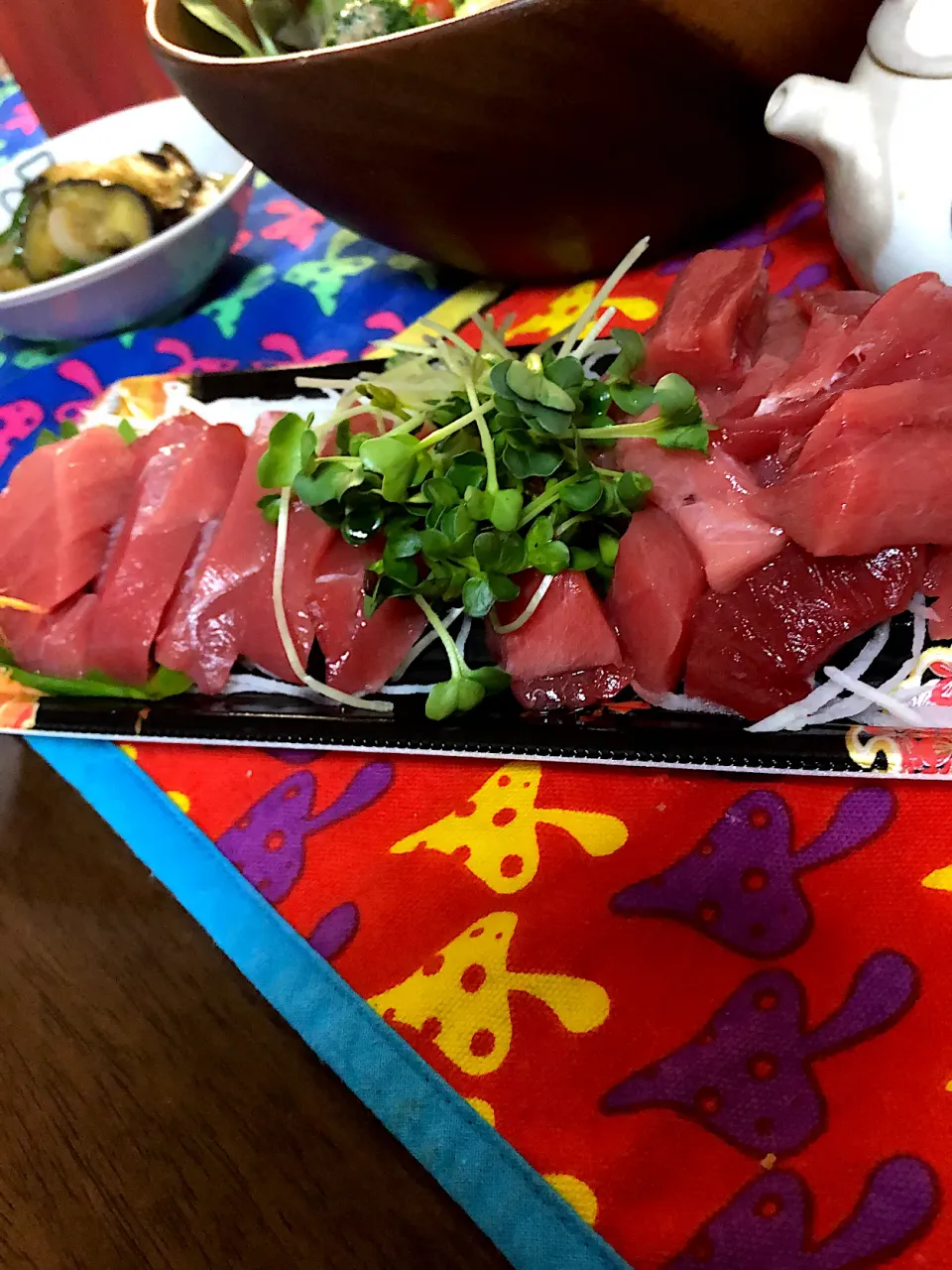 本マグロ わさび醤油で頂きます。|聡美さん