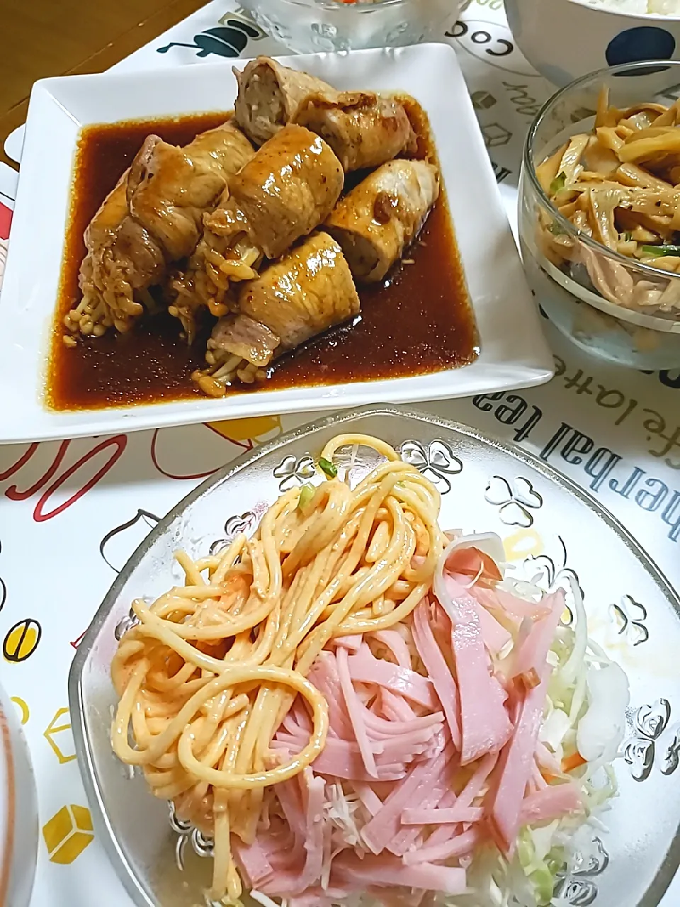 スパサラと肉巻きえのき|aiさん