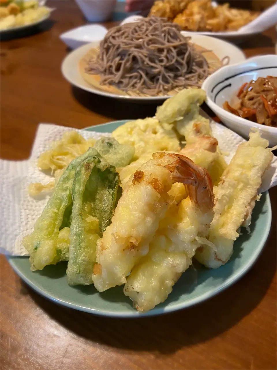 9／8の夕食　天ぷら蕎麦|yoneさん