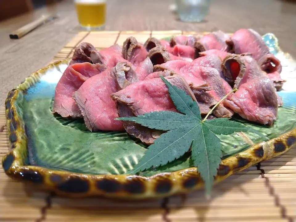 Snapdishの料理写真:鹿肉の昆布締めたたき|古尾谷りかこさん