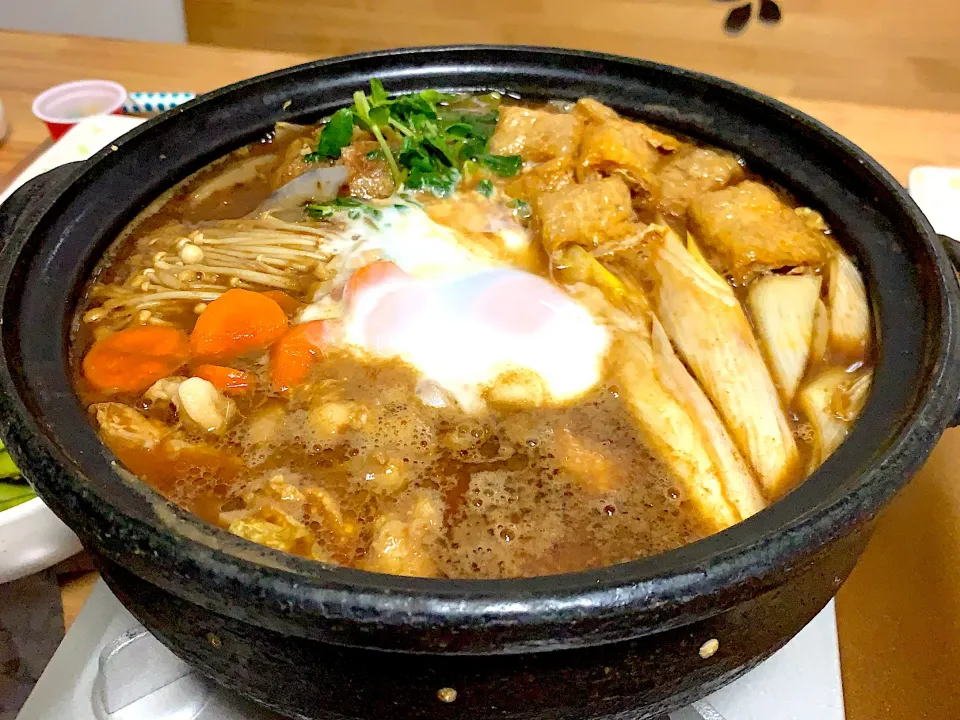 味噌煮込みうどん鍋🍲|えみりんさん