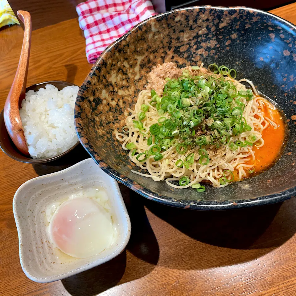 汁なし担担麺 w 半ライス&温泉玉子|T. Wonderさん