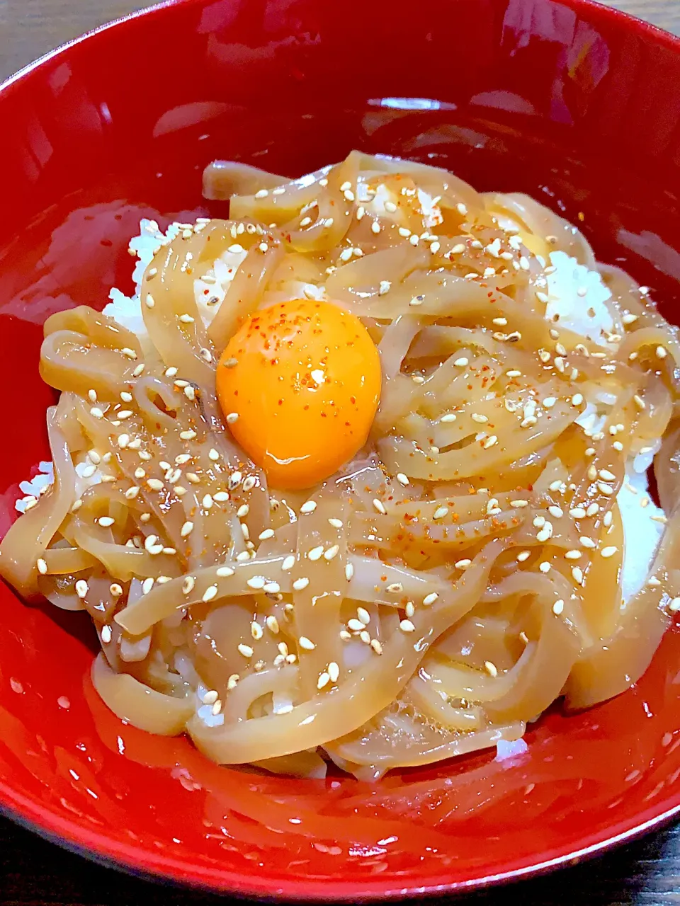 イカの沖漬け丼^_^|きよっさんさん