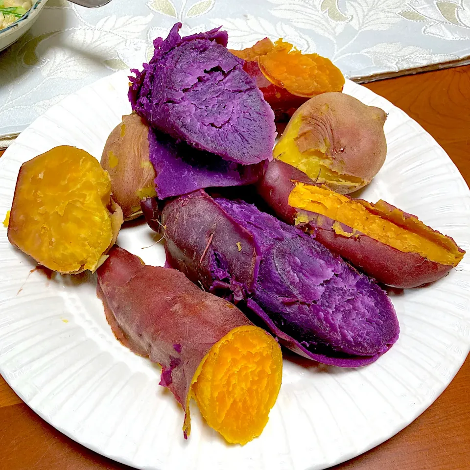 炊飯器で焼き芋(🍠•᎑•🍠)|ももさん