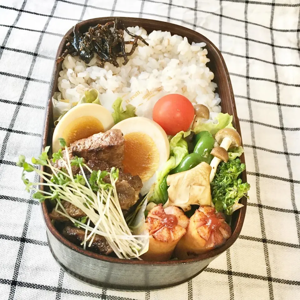 今日のパパ弁当はコロコロステーキ弁当♪|key♪さん