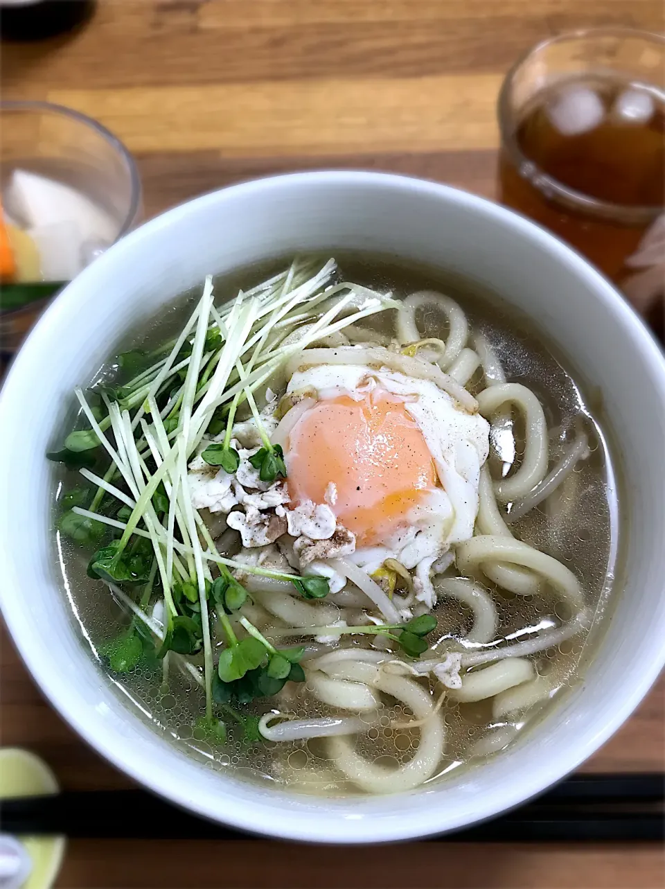 Snapdishの料理写真:骨肉茶 (バクテー)うどん|morimi32さん