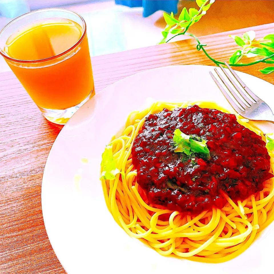 挽肉たっぷり🍝ミートソーススパゲティ|Sの食卓さん