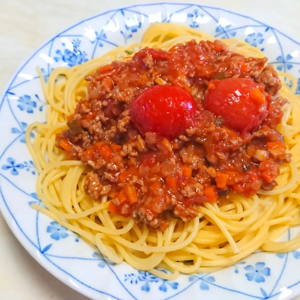 ダブル🍅ミートソースパスタ|☆ちび☆さん