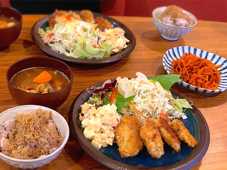 今日のごはん☆ハマチのフライ　タルタルソース添え|ふくすけ食堂さん