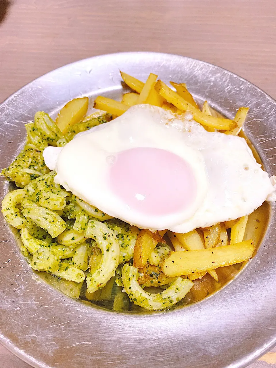 じゃがいも炒め目玉焼き添え|みーさん