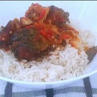 Snapdishの料理写真:Rice and stew.|OluwaTosinさん