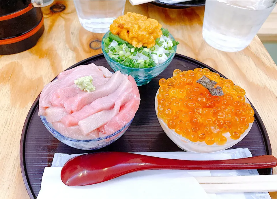 ウニとろイクラミニ丼セット|しろこ🐾໊さん