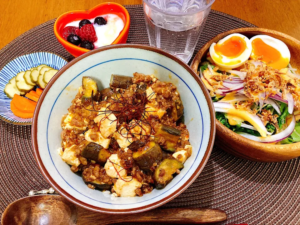 オートミール麻婆那須豆腐丼|ゆうかさんさん