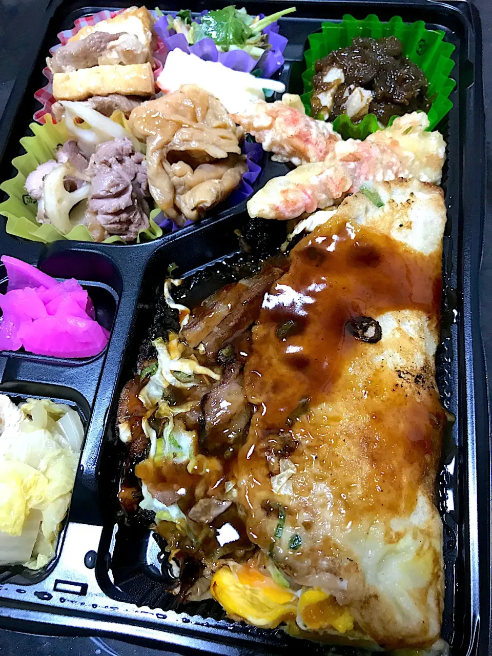 すじコンうす焼（ソース）のご飯なしお弁当|saturnさん