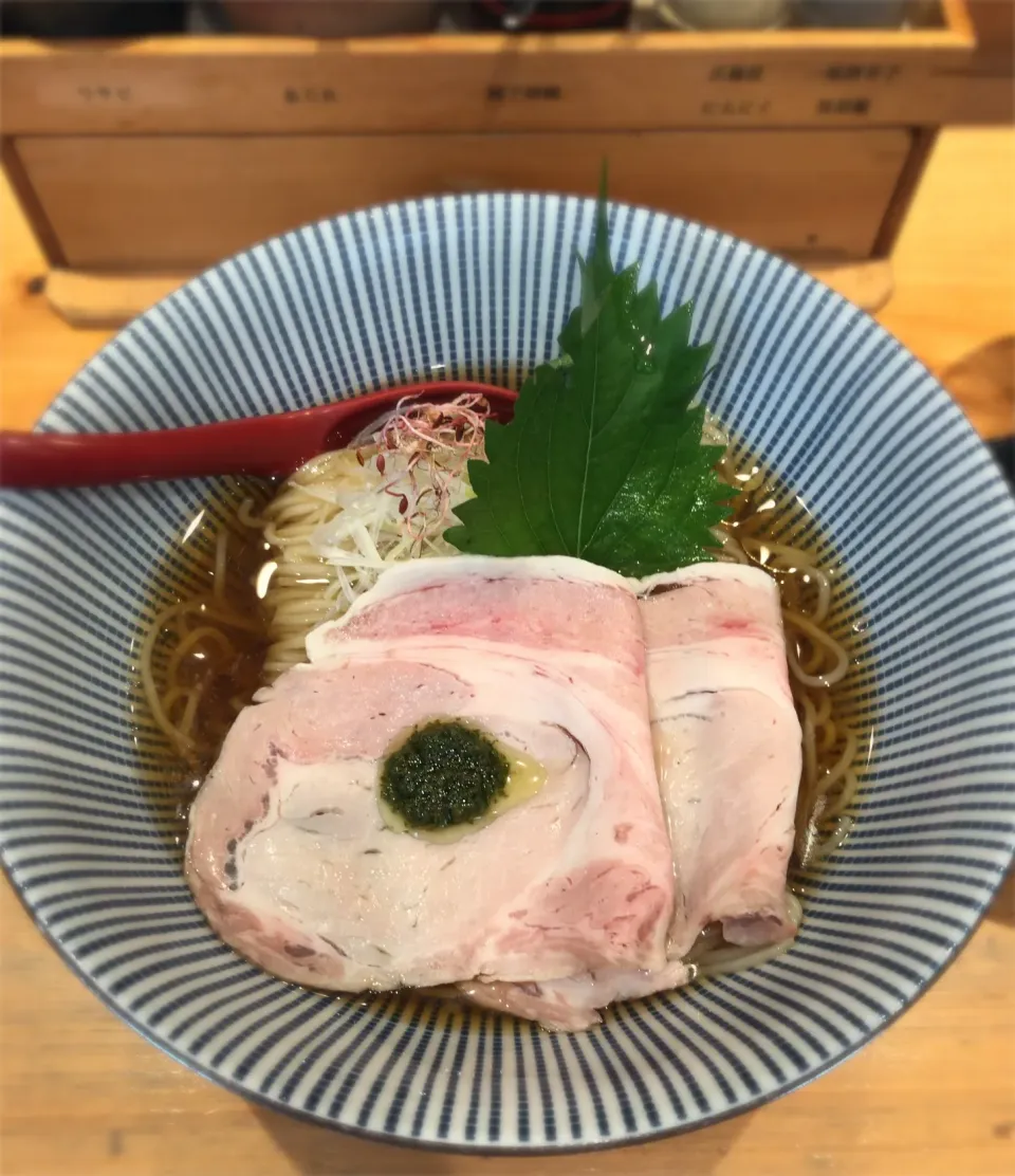 Snapdishの料理写真:あご出汁のとろみそば@焼きあご塩らー麺たかはし上野店|morimi32さん