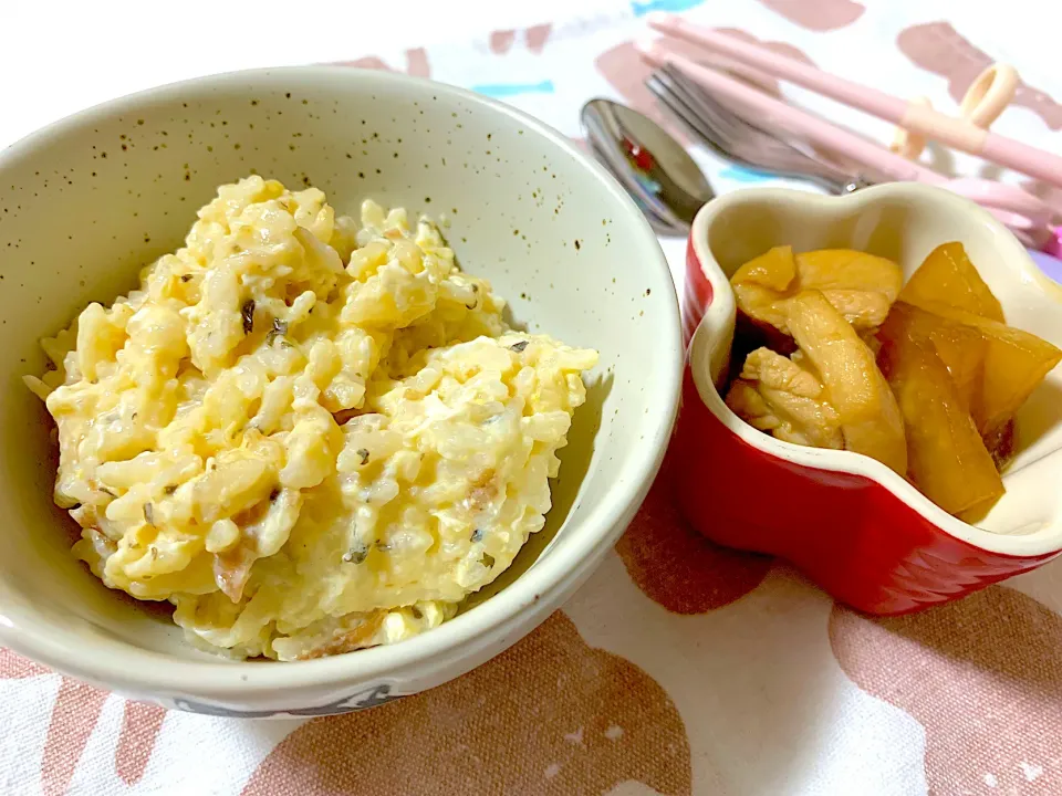 風邪に🤧梅たまご雑炊と鳥大根のトロ煮|ゆりえさん