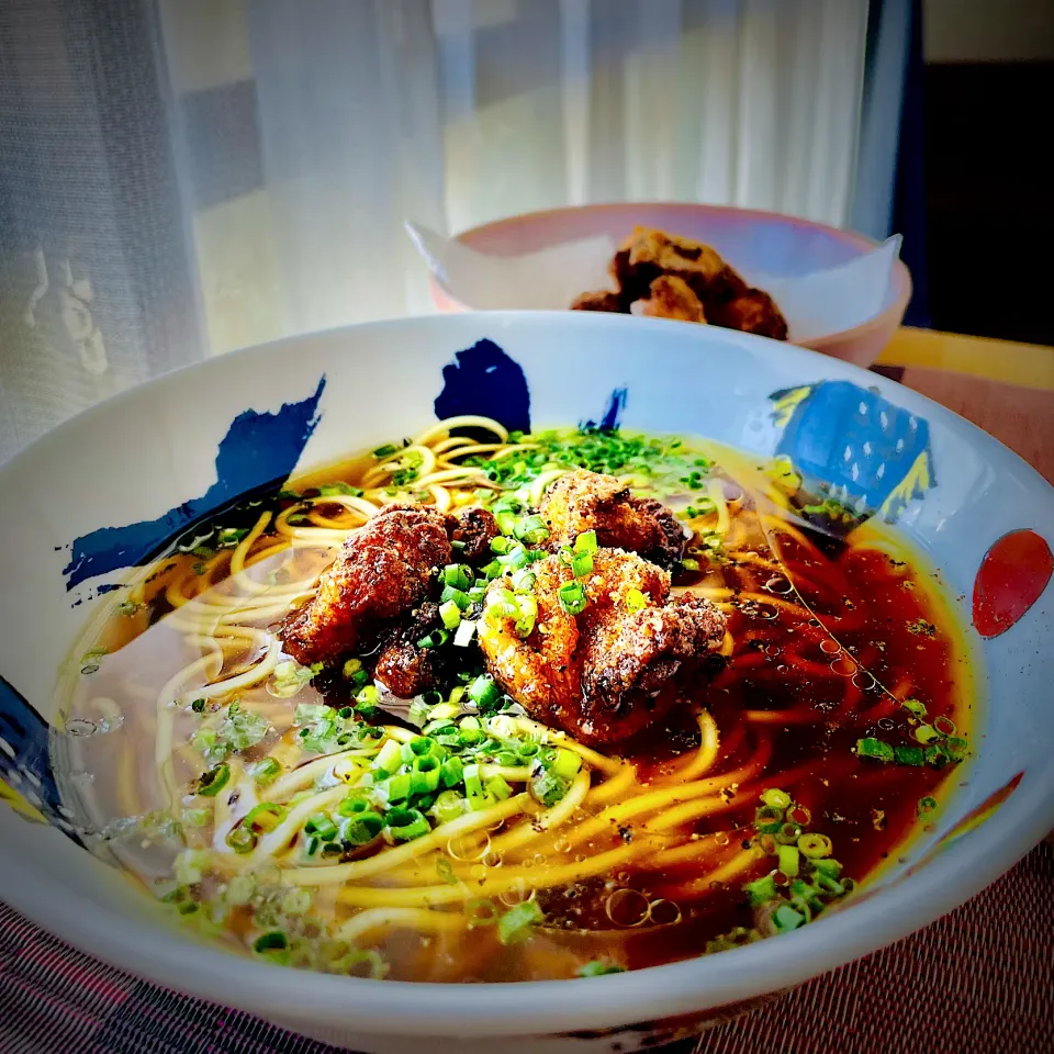 鶏の唐揚げラーメン✨✨✨腹太るんだ、コイツがな❣️😄|イチロッタさん