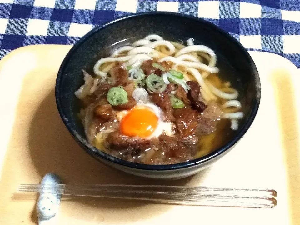 月見肉うどん|奥海さん