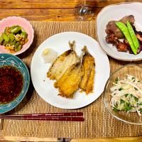 新鮮いわし🐟の天ぷら&真ダコ🐙と里芋の煮物✨
