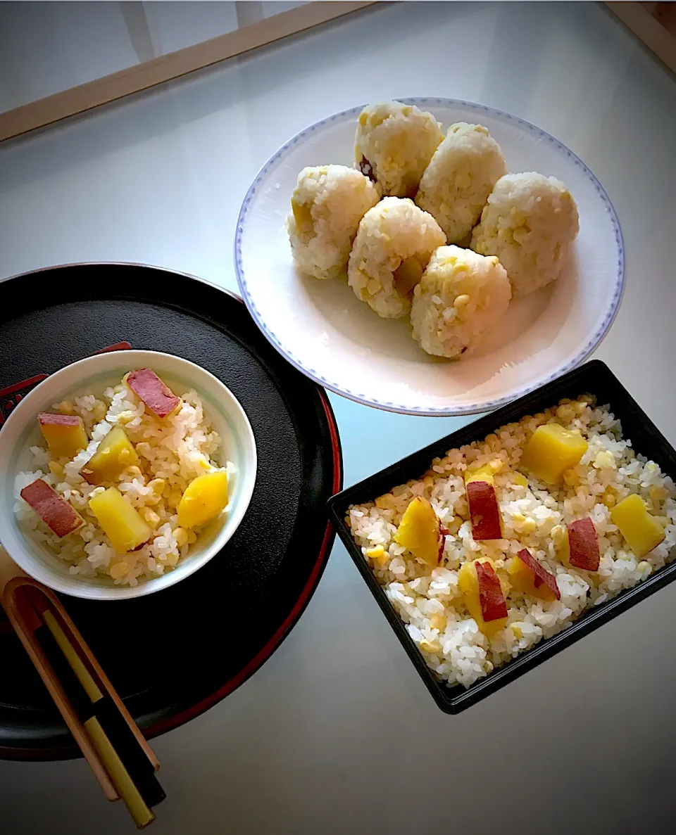 Snapdishの料理写真:🌽&🍠ごはん|ゆうこりんさん