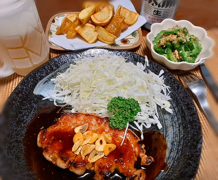 トンテキ🐽
無限ゴーヤ
ポテトフライ🥔|びせんさん