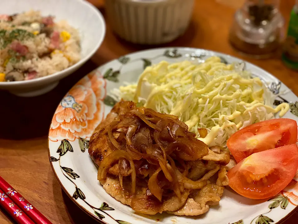 豚ロースの大蒜醤油焼き☺︎|まめすけ。さん