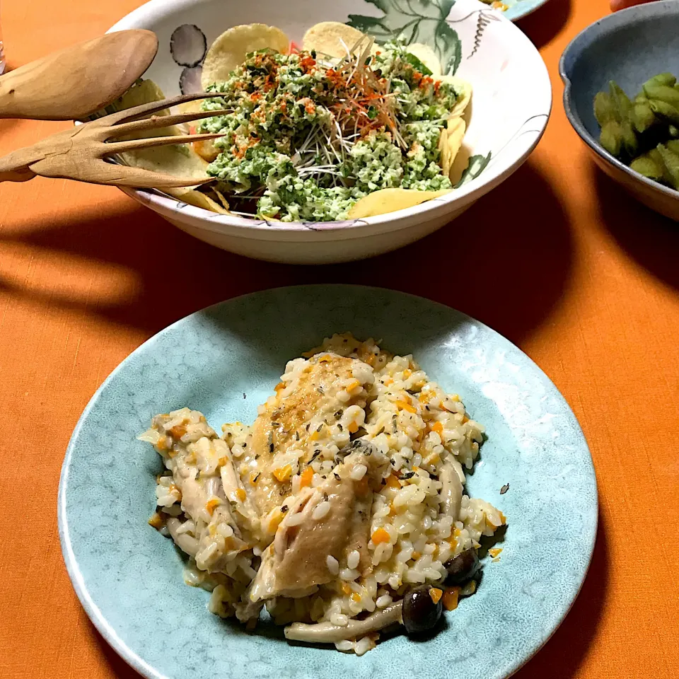 パリ風鶏めしの晩ごはん|ゼニコさん