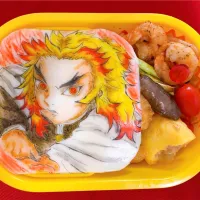 Snapdishの料理写真:煉獄杏寿郎弁当❤️‍🔥鬼滅の刃無限列車編❤️‍🔥|てんかすさん