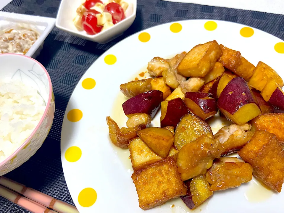 さつまいもと鶏肉と厚揚げのこっくり煮|ゆうさん