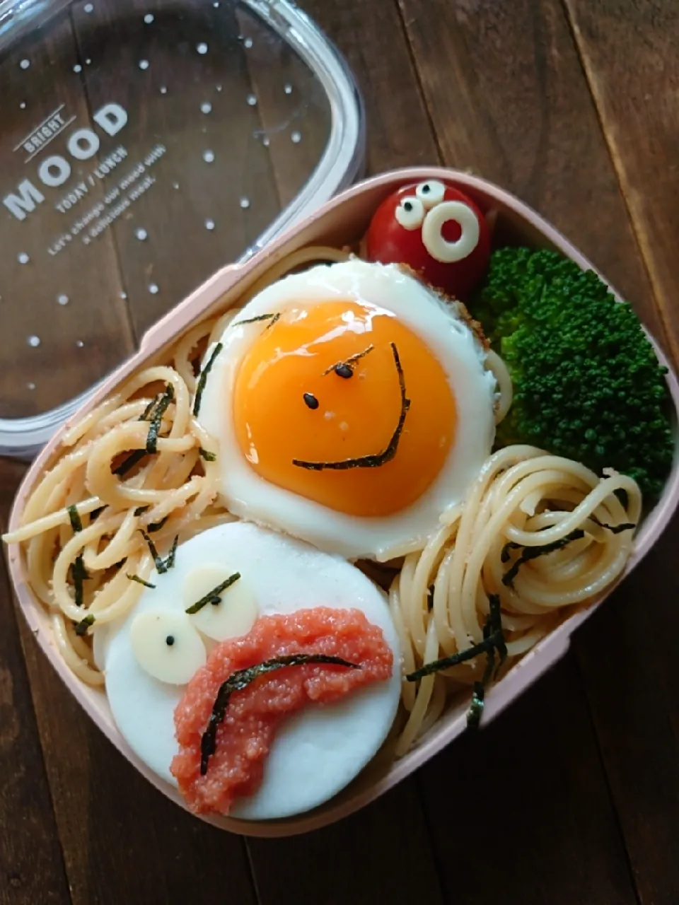 Snapdishの料理写真:漢の…長女用🍱著名なオバケ兄弟風たらこスパゲッティ弁当|ᵏᵒᵘさん