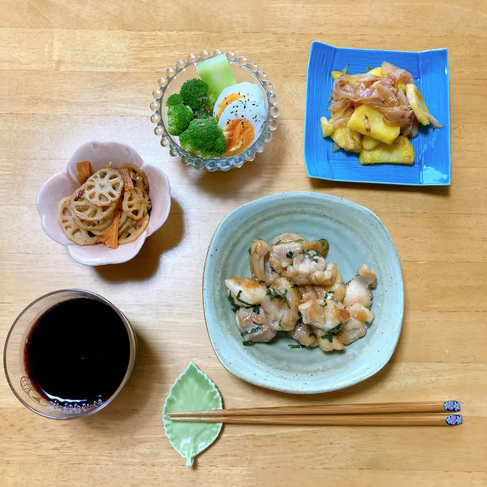 大葉めんつゆバターチキン🍃🧈🥦|ちゃみこさん