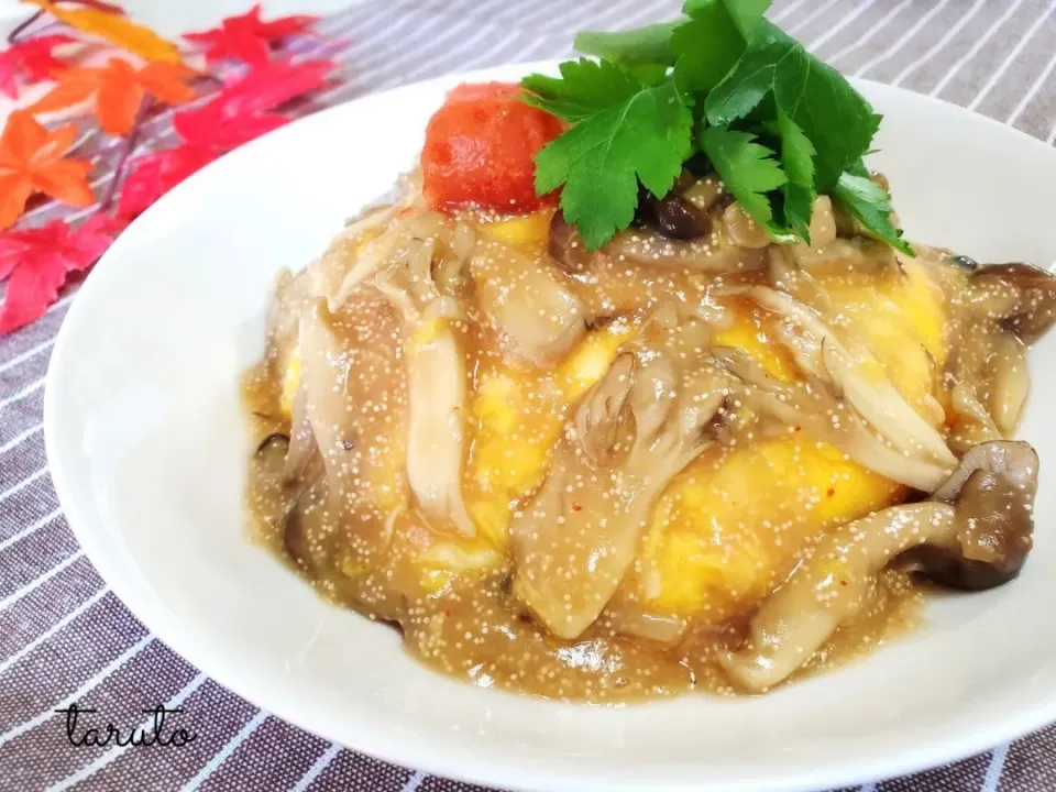 明太きのこの和風あんかけ丼😋🍚|taruto⭐️さん