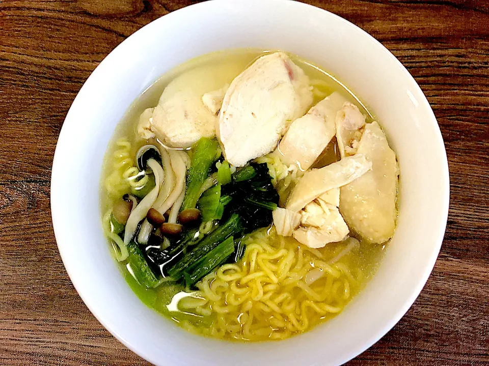 塩ラーメン、蒸し鶏|かれんさん