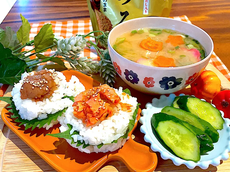 Snapdishの料理写真:🎃1人ランチ🍙🎃|🌼はなちゃん🌼さん