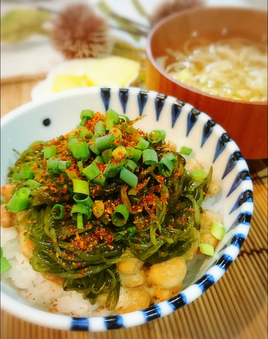 納豆めかぶご飯|ポコさん