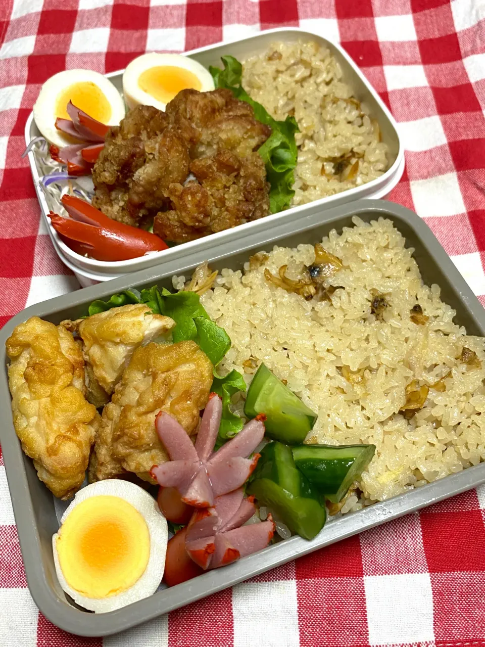 息子のお弁当(リク～あさりご飯😃)|かあたんさん