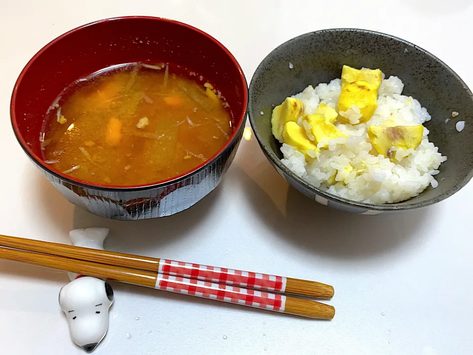 3人で晩ごはん♪栗いっぱぃ栗ごはん~(^^)❤︎|いつくしみちゃんさん