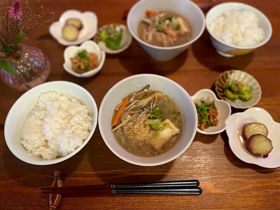 西京汁セット、御飯、アボカド、納豆、さつまいも|ＭＡＲＵＥ家の食卓さん